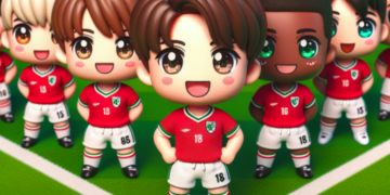 futbolistas kawaii