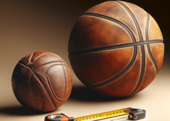 ¿Cuál fue el tamaño de la primera pelota de baloncesto?