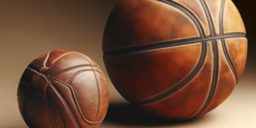 ¿Cuál fue el tamaño de la primera pelota de baloncesto?
