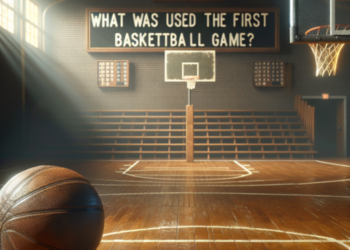¿Que se utilizó en el primer juego de baloncesto?