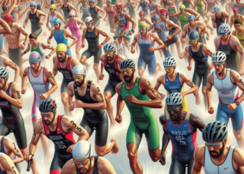 ¿Cuántas personas participan en un triatlón?