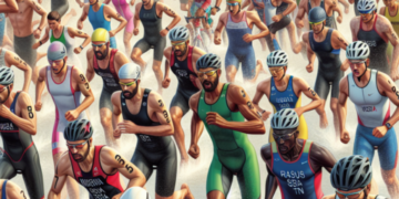 ¿Cuántas personas participan en un triatlón?
